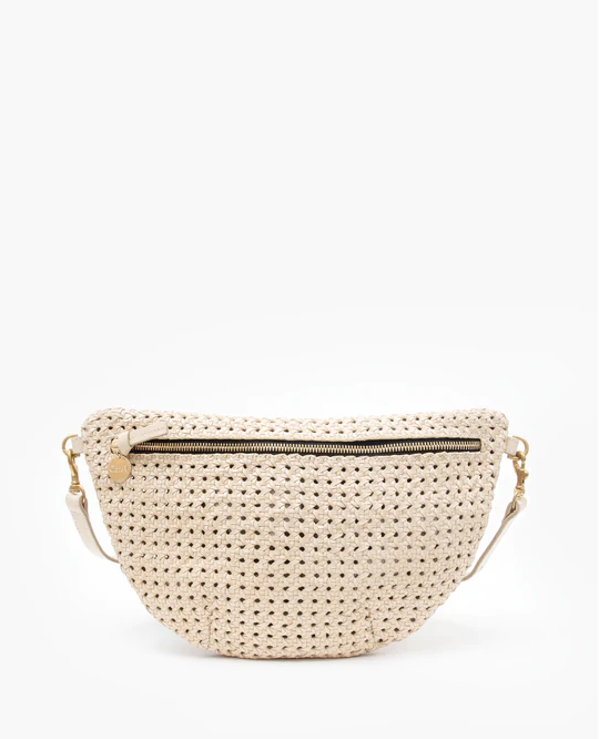 Clare V Grande Fanny Cream Rattan ALCHEMY MARIN